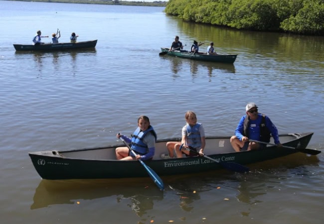 Children on Environmental Learning Center Canoe